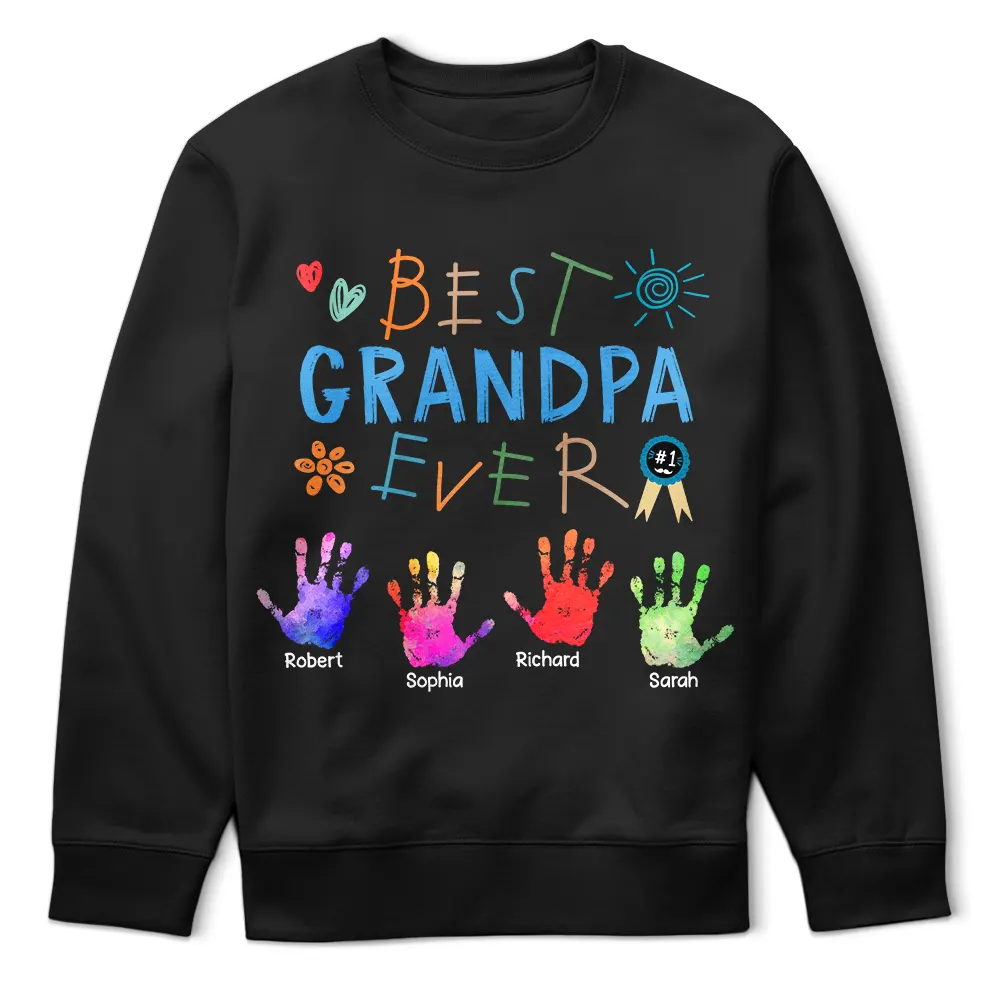 Best Grandpa Ever - Personalized T Shirt - Image 5