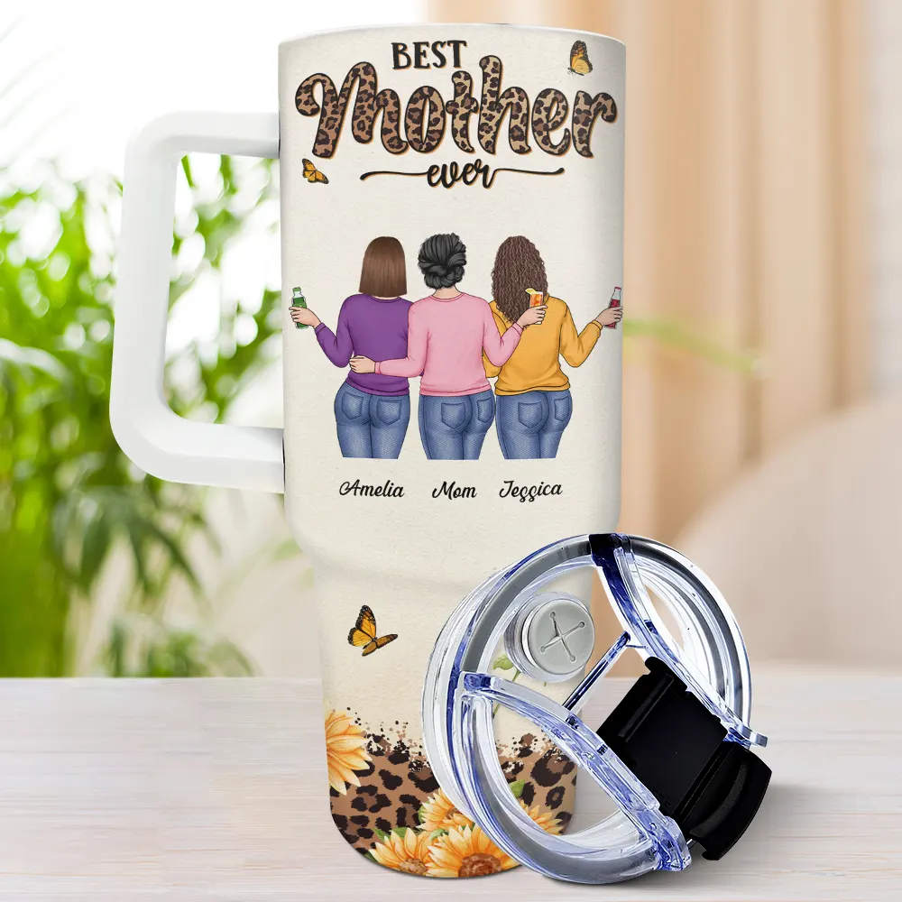 Best Mom Ever Nutrition Facts - Personalized 40oz Tumbler With Straw - Image 3