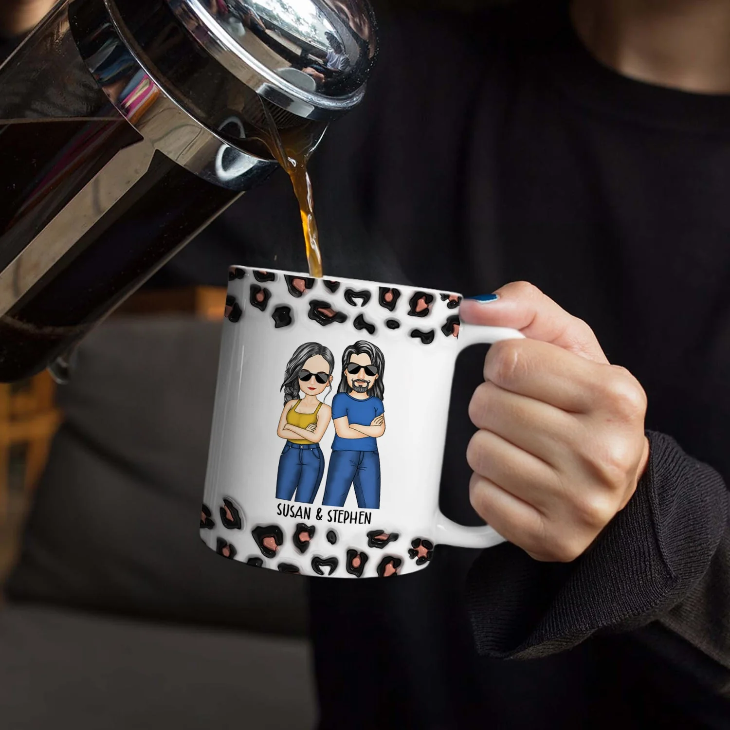 Best Sister Ever - Gift For Siblings - 3D Inflated Effect Printed Mug, Personalized White Edge-to-Edge Mug - Image 4
