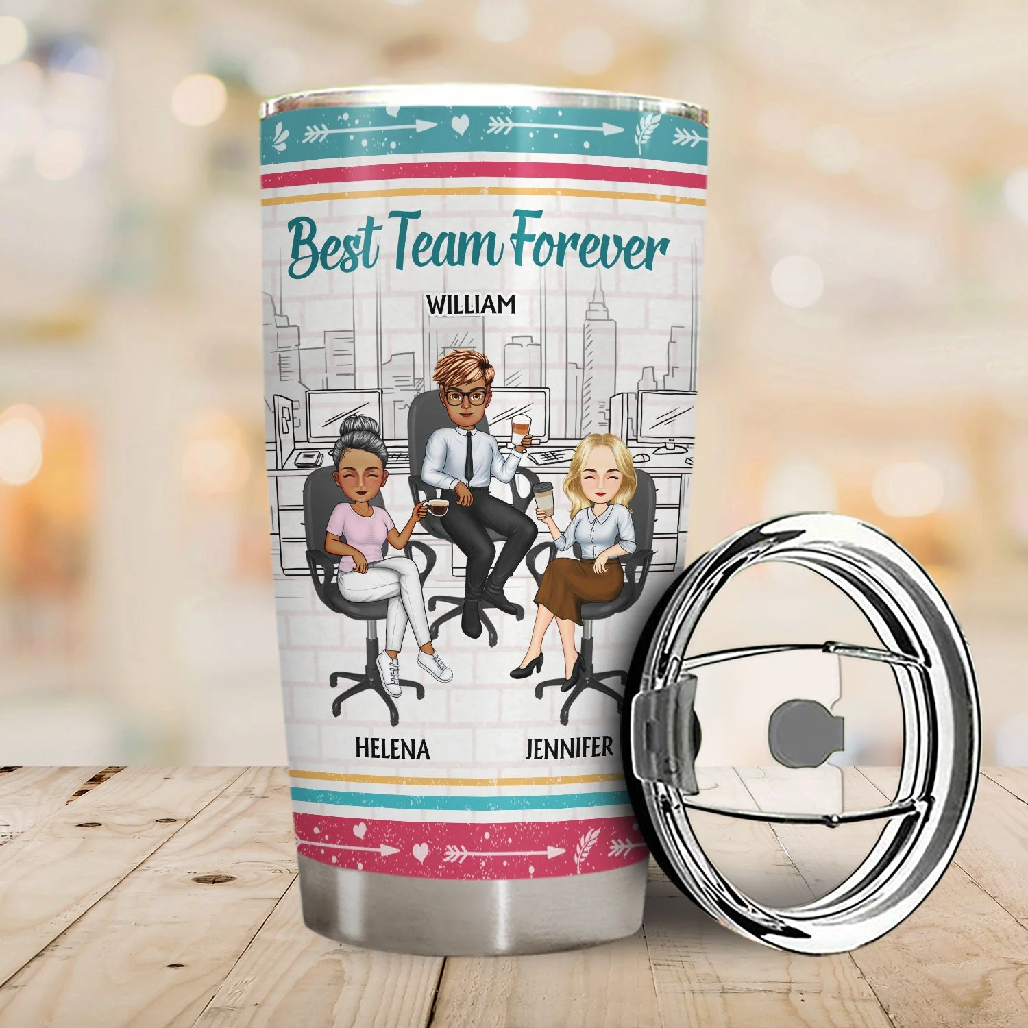Best Team Work Made Us Colleagues - Gift For Co-workers And Best Friends - Personalized Custom Tumbler - Image 2