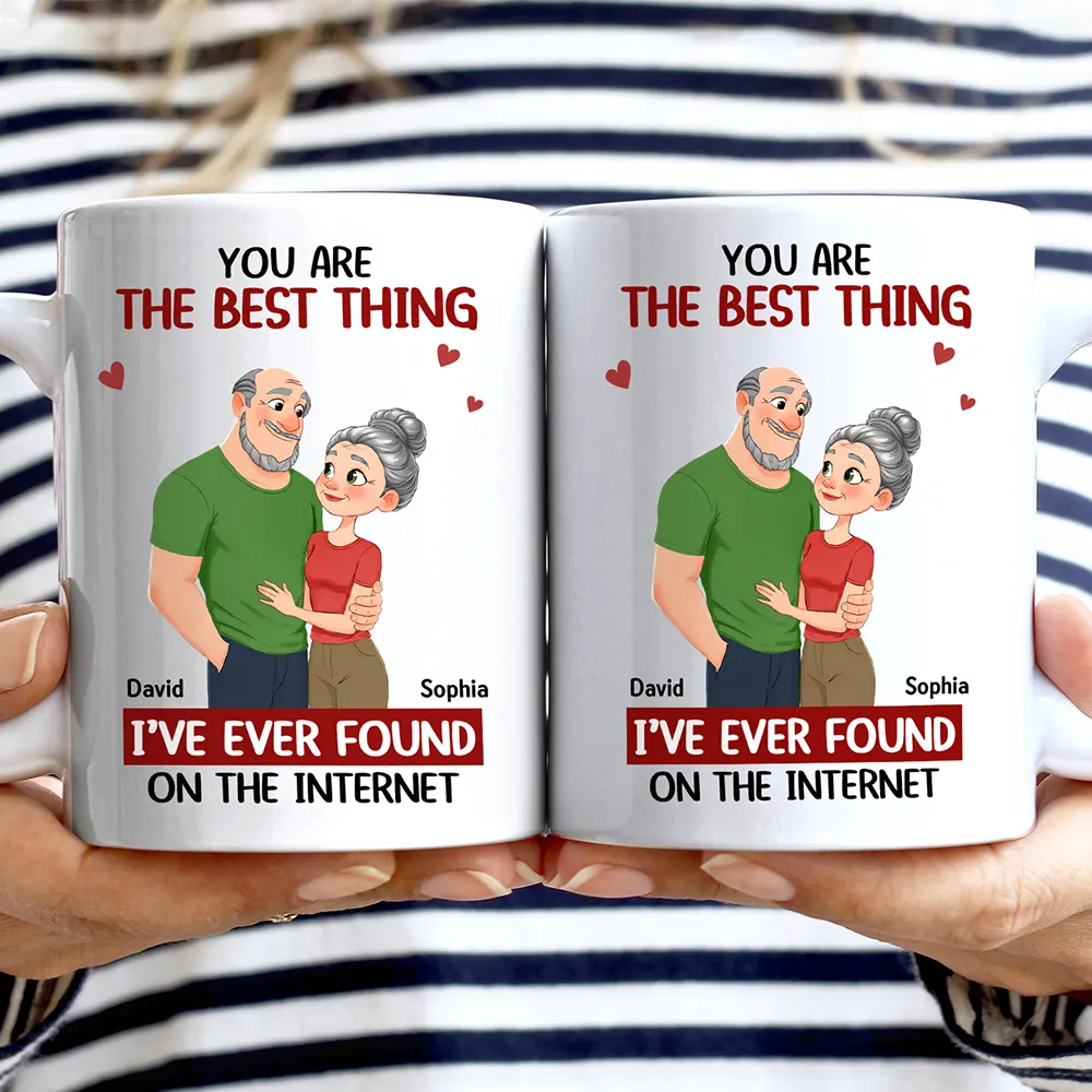 Best Thing Found On The Internet Animate Hugging Couple - Personalized Mug - Image 2