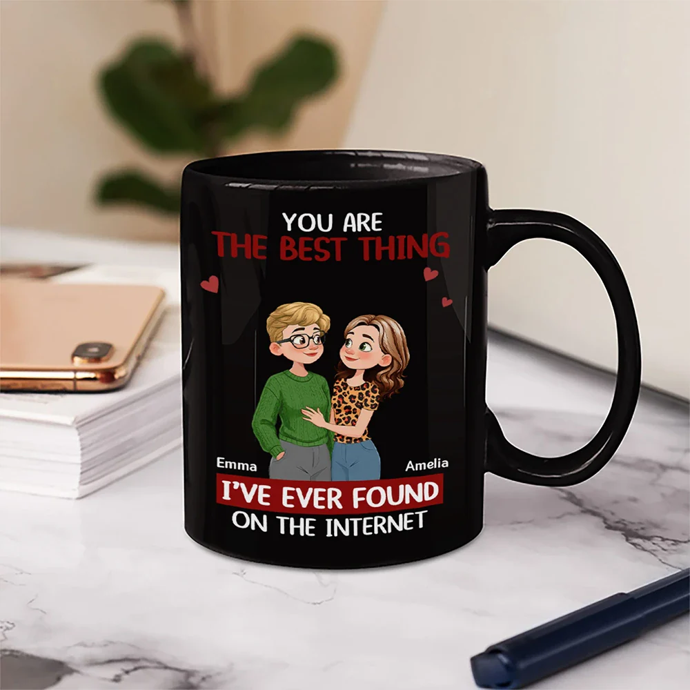 Best Thing Found On The Internet Animate Hugging Couple - Personalized Mug - Image 5
