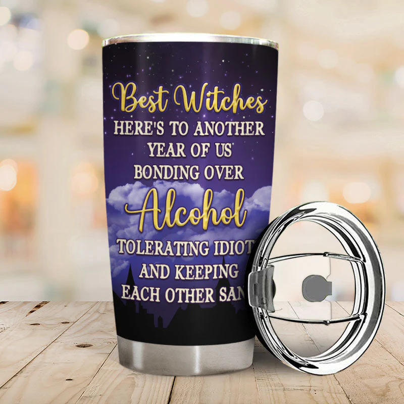 Best Witches - Gift For Best Friends - Personalized Custom Tumbler - Image 2