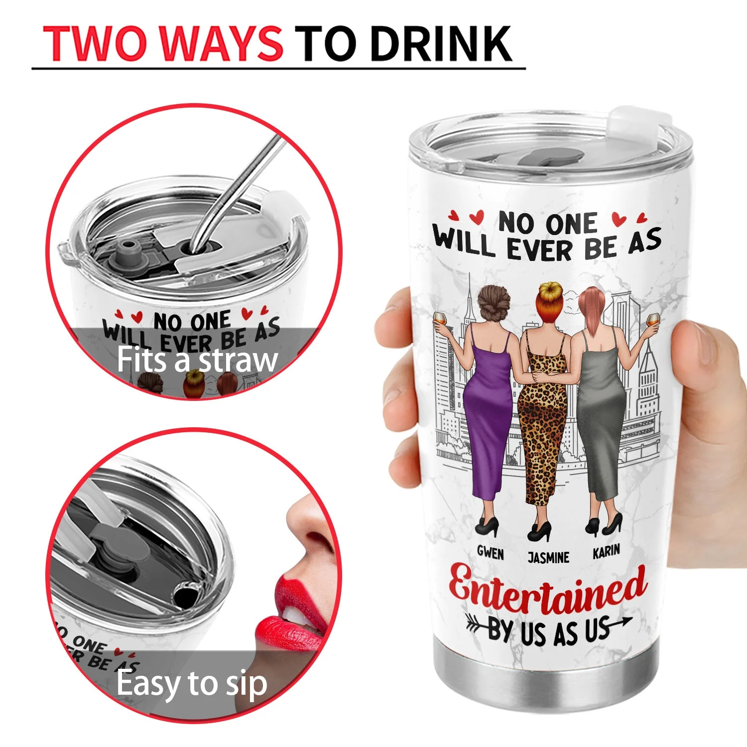Bestie Backside No One Will Ever Be As Entertained - Gift For Besties - Personalized Tumbler - Image 4