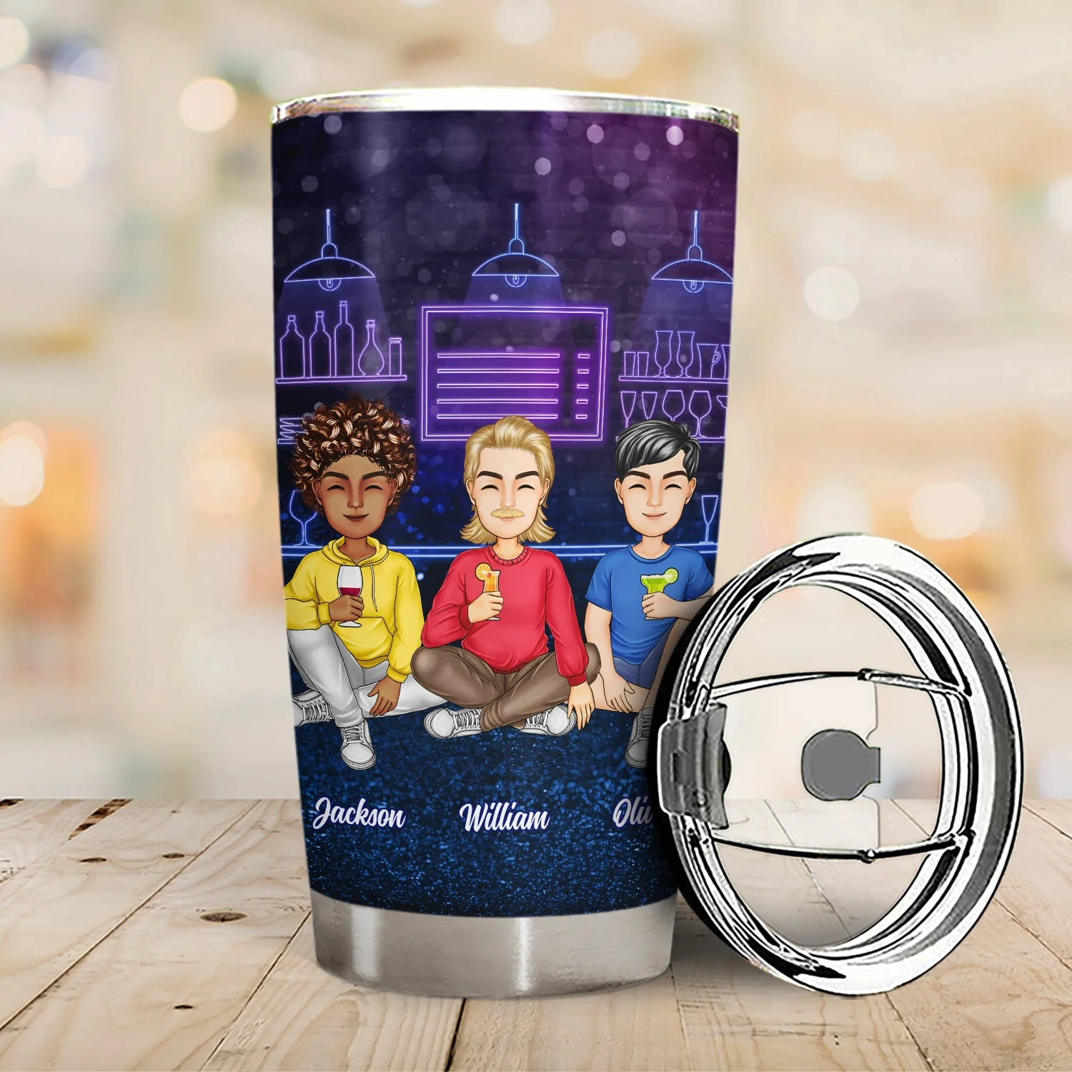 Bestie Drinking Gliter Congrats On Being My Bestie - Gift For Bestie - Personalized Tumbler - Image 2