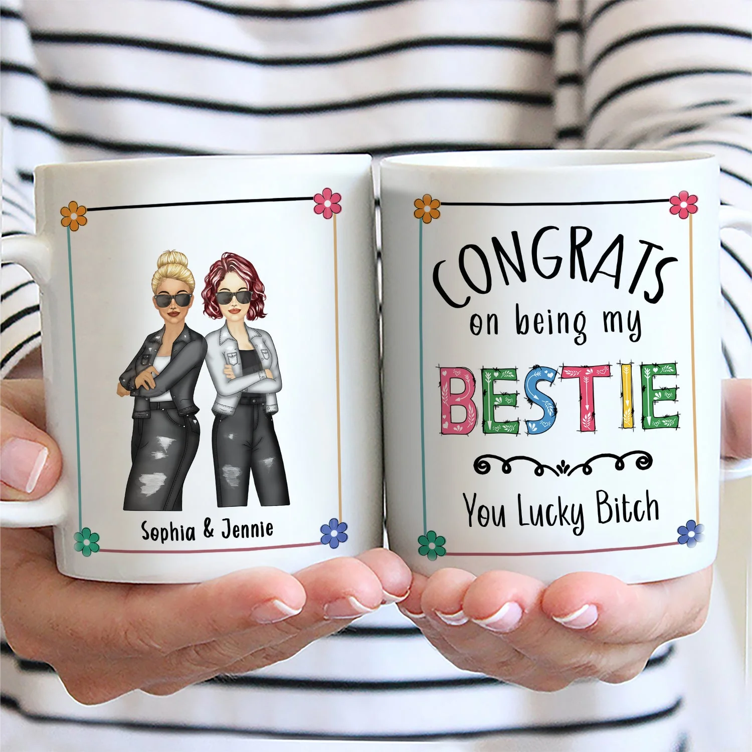 Bestie Fashion Congrats On Being My Bestie - Gift For Bestie - Personalized Mug - Image 2