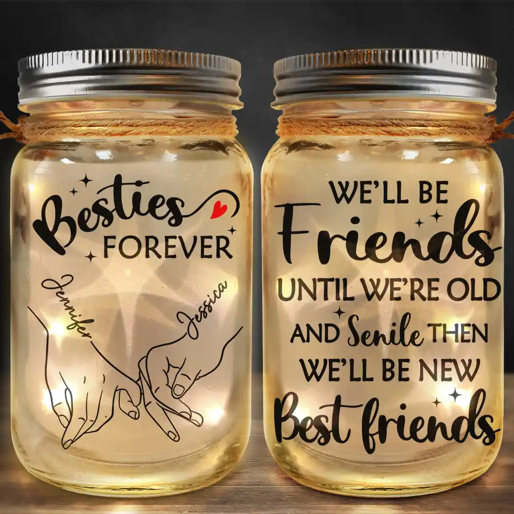 Bestie Our Memories Are Countless Our Friendship Is Endless - Personalized Mason Jar Light - Image 2