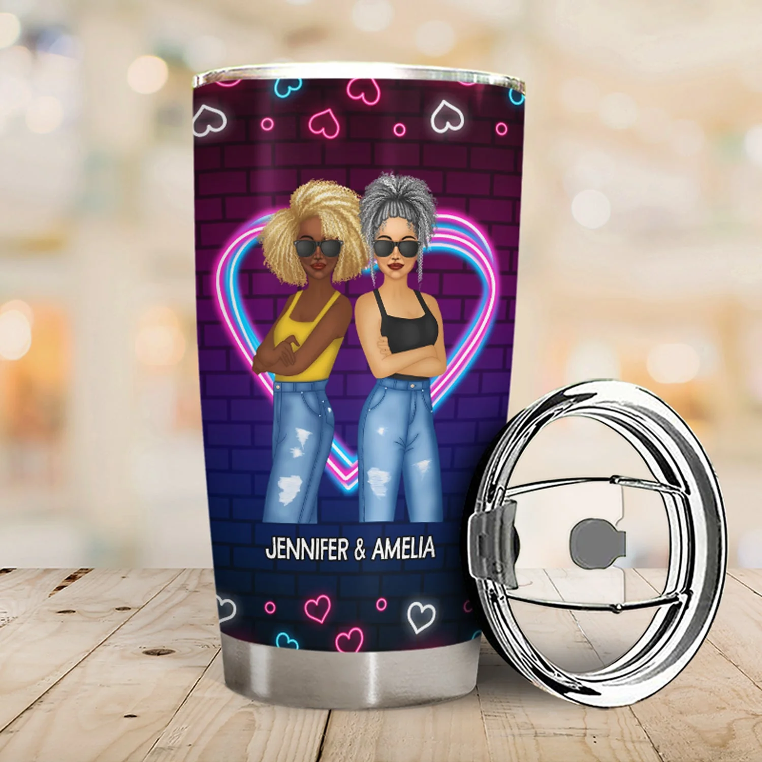 Bestie Partners In Crime - Gift For Besties - Personalized Custom Tumbler - Image 2