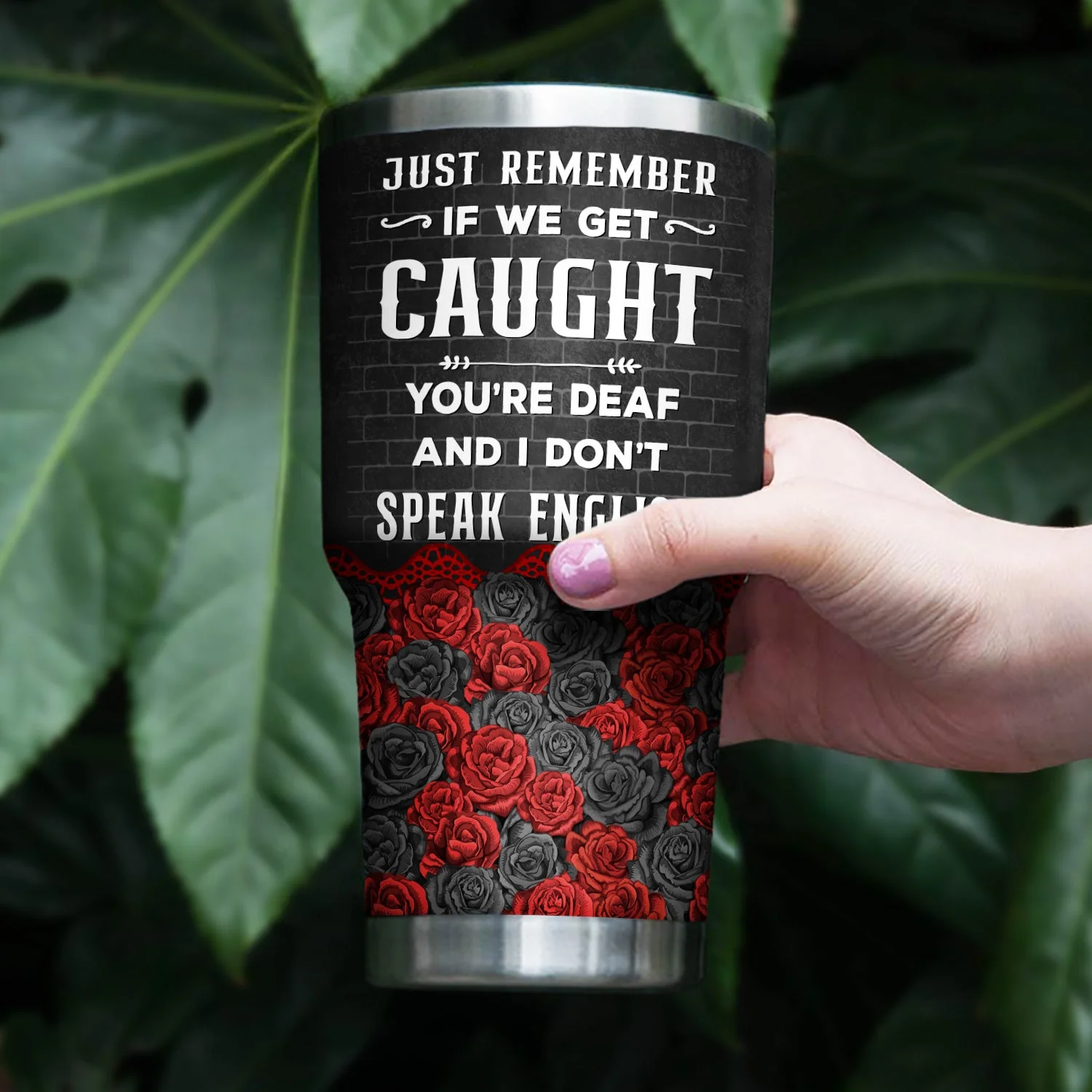 Bestie Partners In Crime If We Get Caught Black Ver - Gift For Besties - Personalized Custom 30 Oz Tumbler - Image 4
