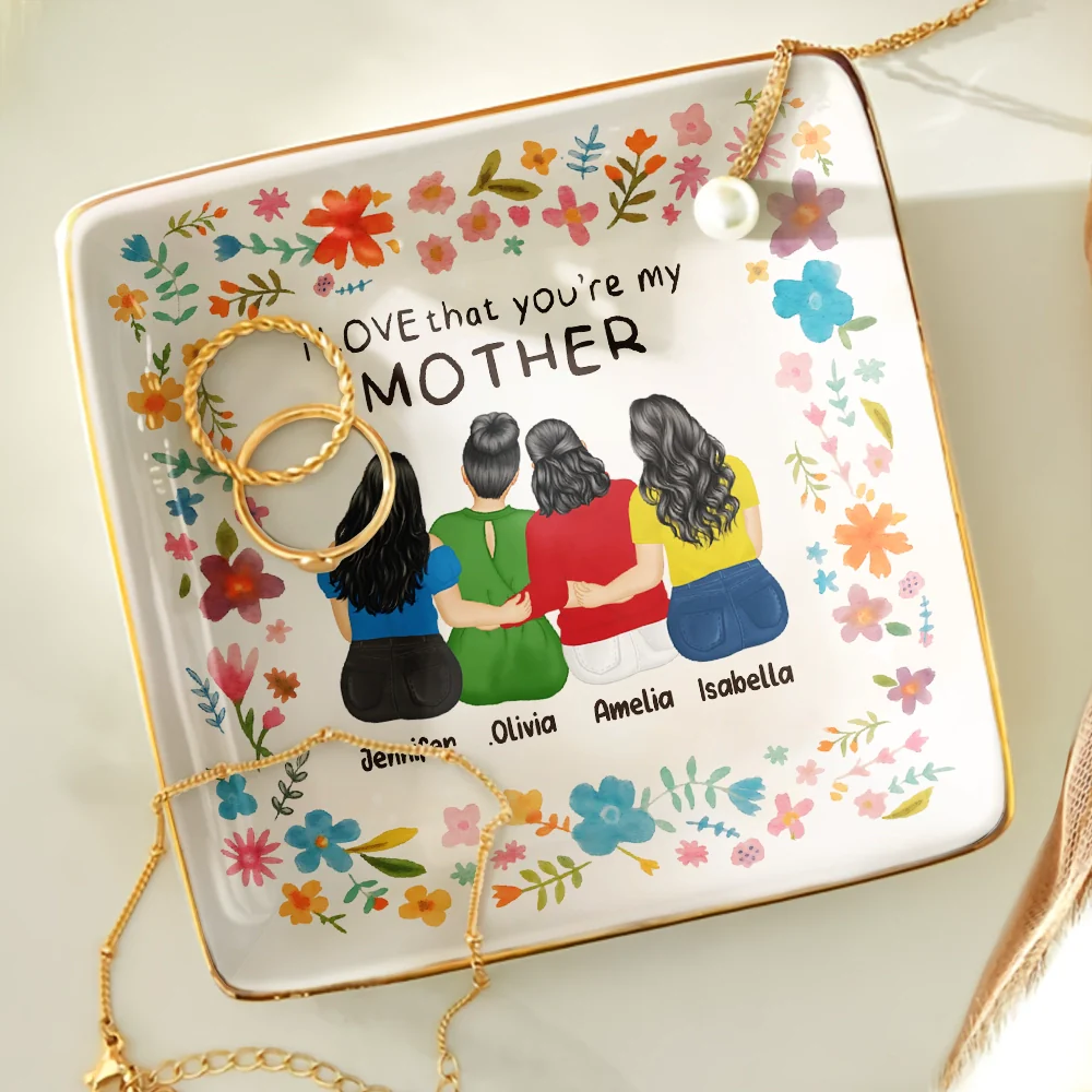 Bestie Sister I Love That You're My Sister - Personalized Ring Dish - Image 4