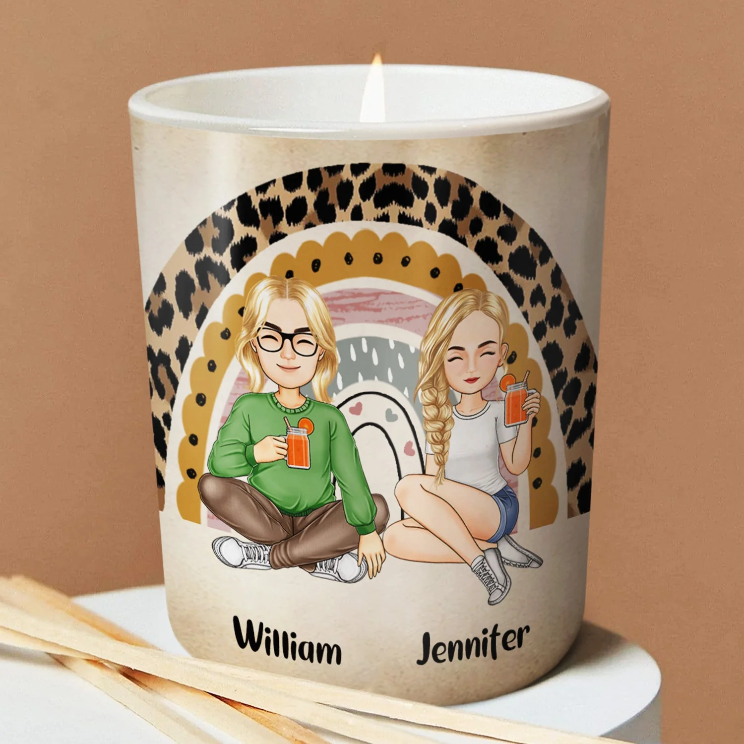 Bestie Sister Light This Candle - Gift For Bestie, Sister - Personalized Scented Candle With Wooden Lid - Image 3