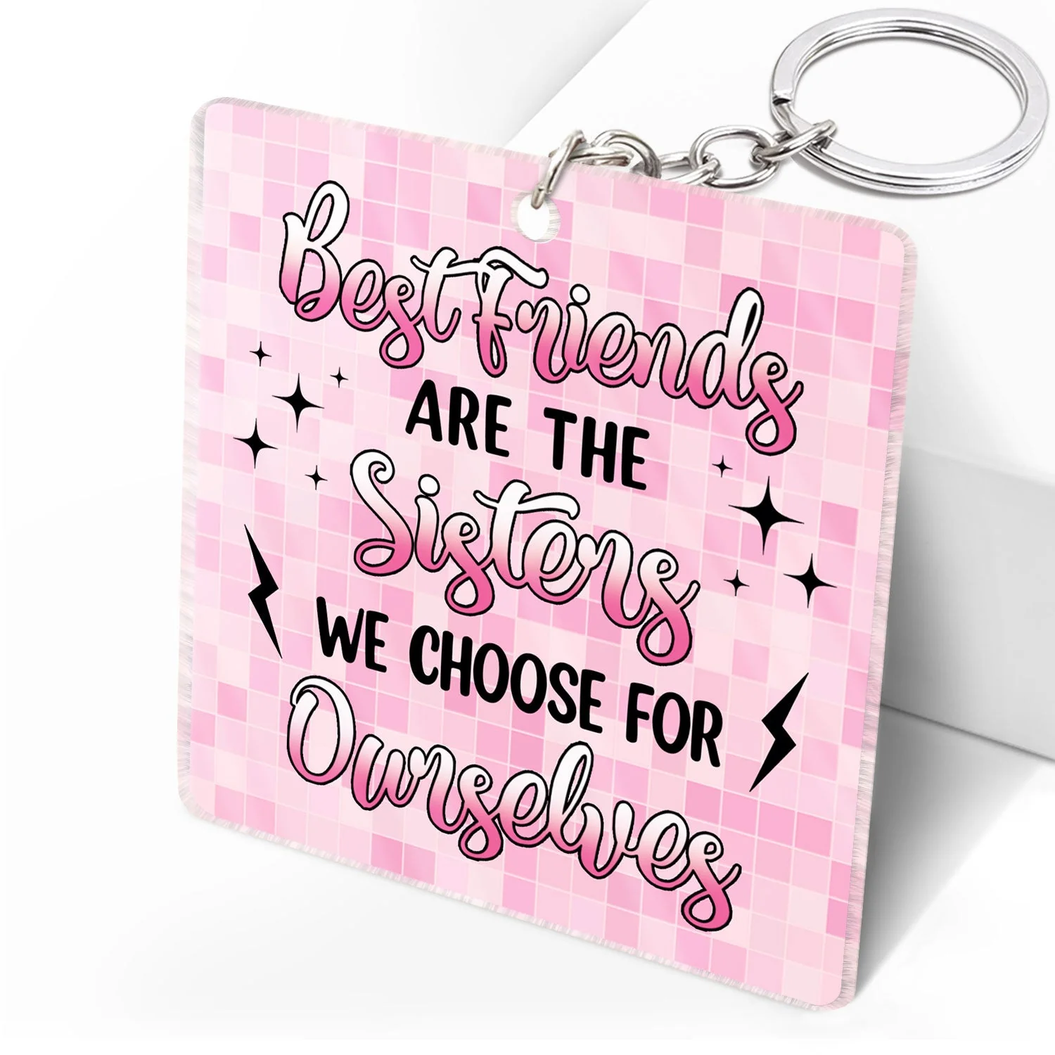 Bestie Sisters We Choose For Ourselves - Gift For Bestie - Personalized Acrylic Keychain - Image 2