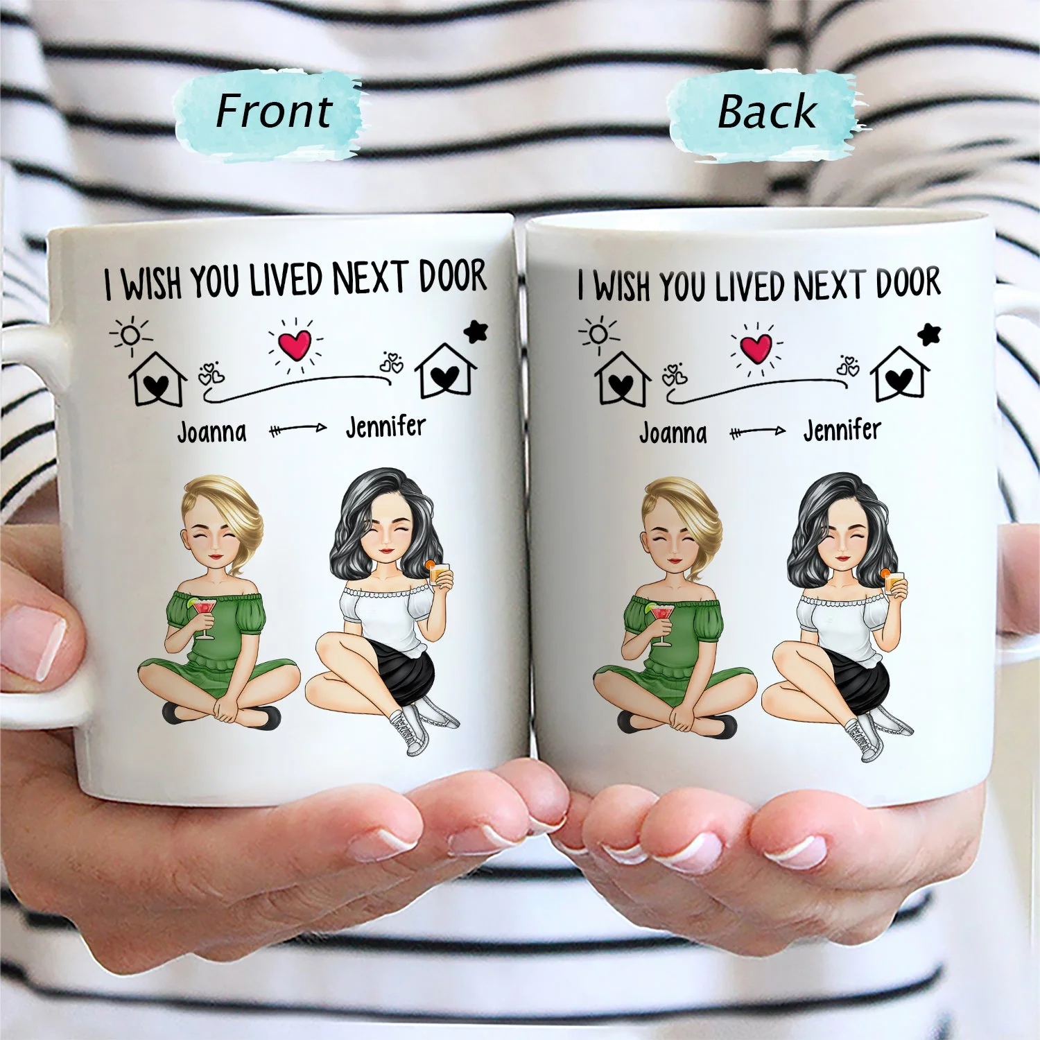 Bestie Wish You Lived Next Door - Gift For Bestie - Personalized Mug - Image 2