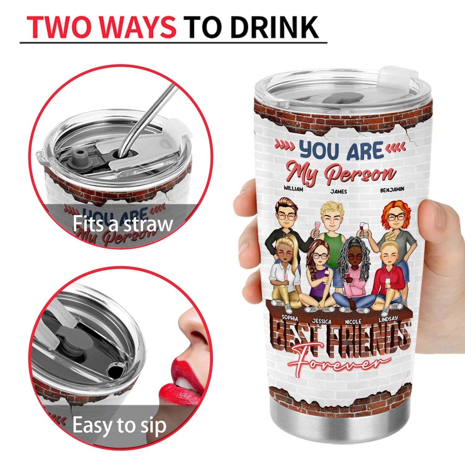 Besties Apparently We Are Trouble - Gift For Best Friends - Personalized Custom Tumbler - Image 4