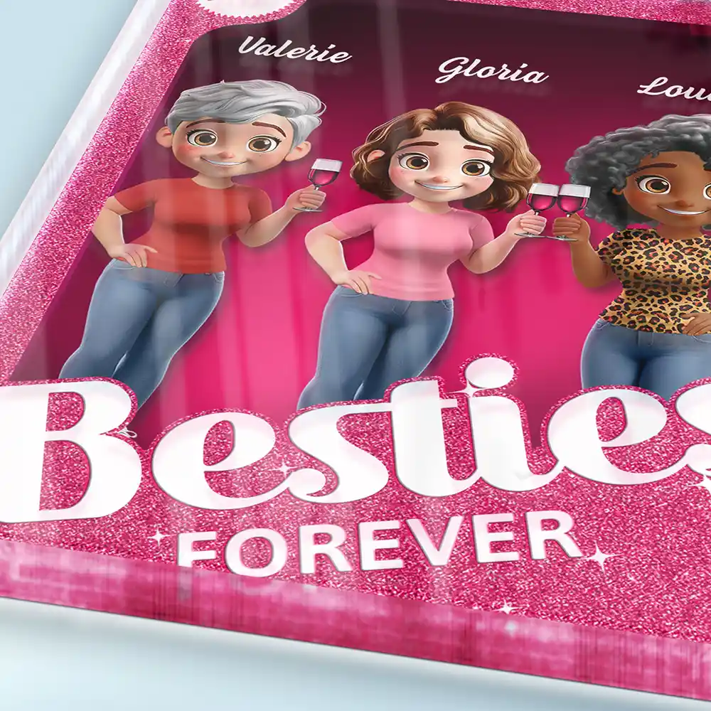 Besties Forever 3D Effect Toy Box - Personalized Custom Shaped Acrylic Plaque - Image 4
