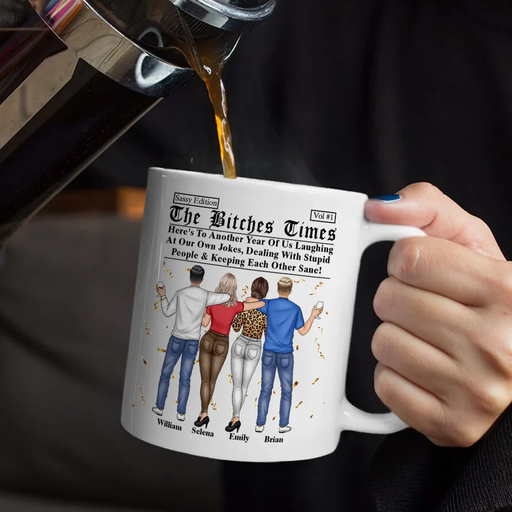 Besties Here's To Another Year Of Us Daily News - Personalized Mug - Image 5