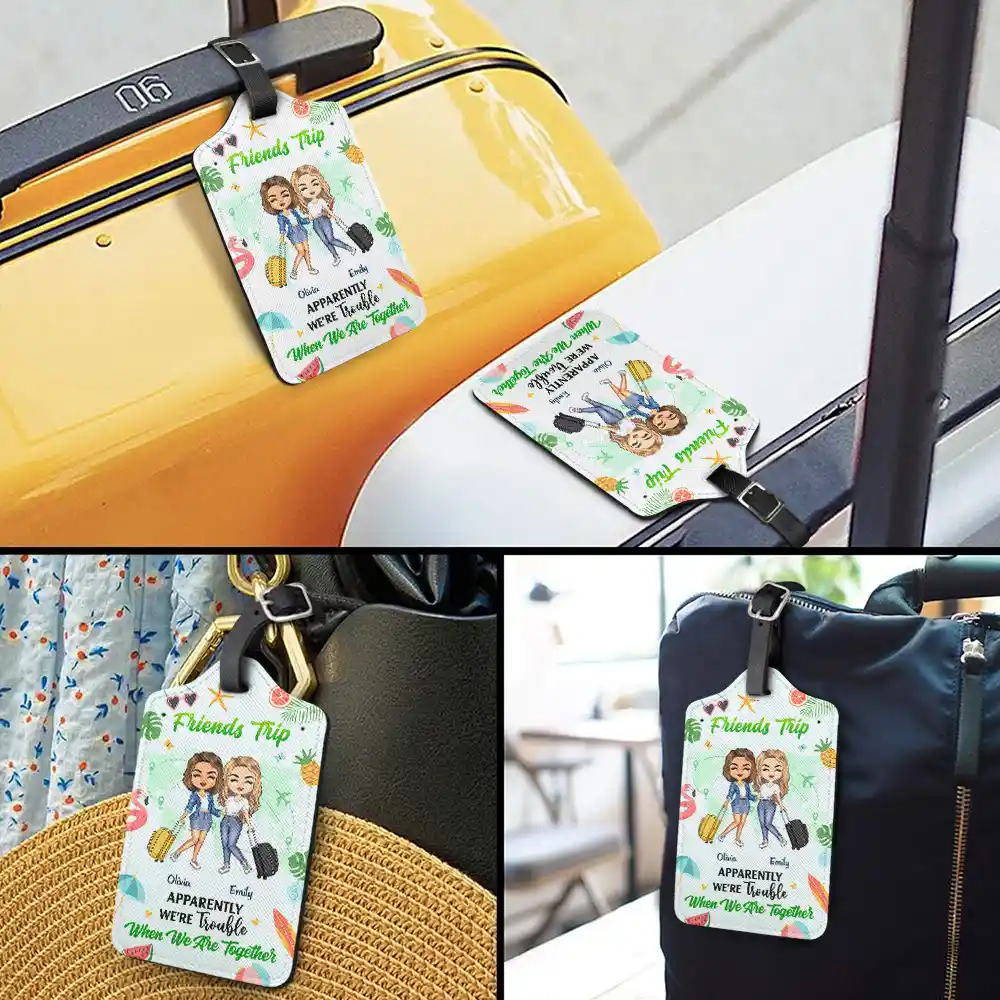 Besties Trip - Personalized Luggage Tag - Image 3