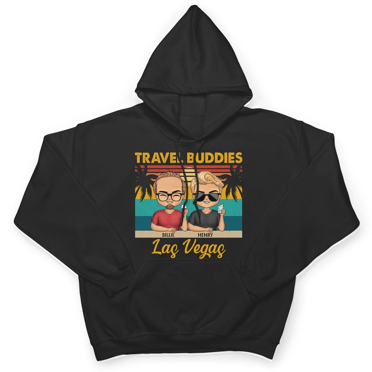 Besties Trip Travel Buddies Cruise Mode - Vacation, Anniversary, Birthday Gifts For Besties, Friends - Personalized Custom T Shirt - Image 4