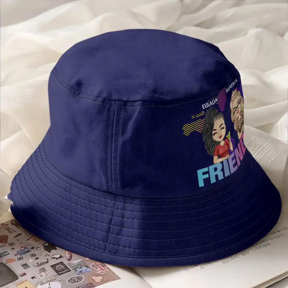 Besties Trip Travel Buddies - Personalized Bucket Hat - Image 2