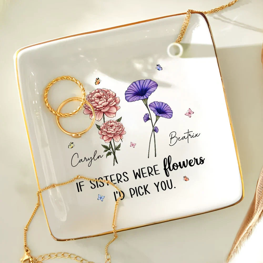 Besties Were Flowers I'd Pick You - Personalized Ring Dish - Image 4