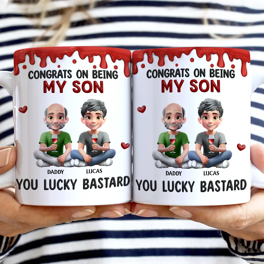 Better Than Being Your Mother Son - Personalized White Edge-to-Edge Mug - Image 2