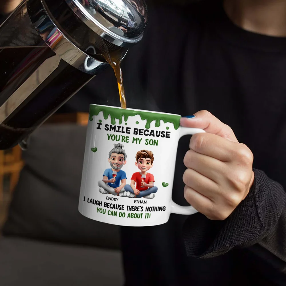 Better Than Being Your Mother Son - Personalized White Edge-to-Edge Mug - Image 4