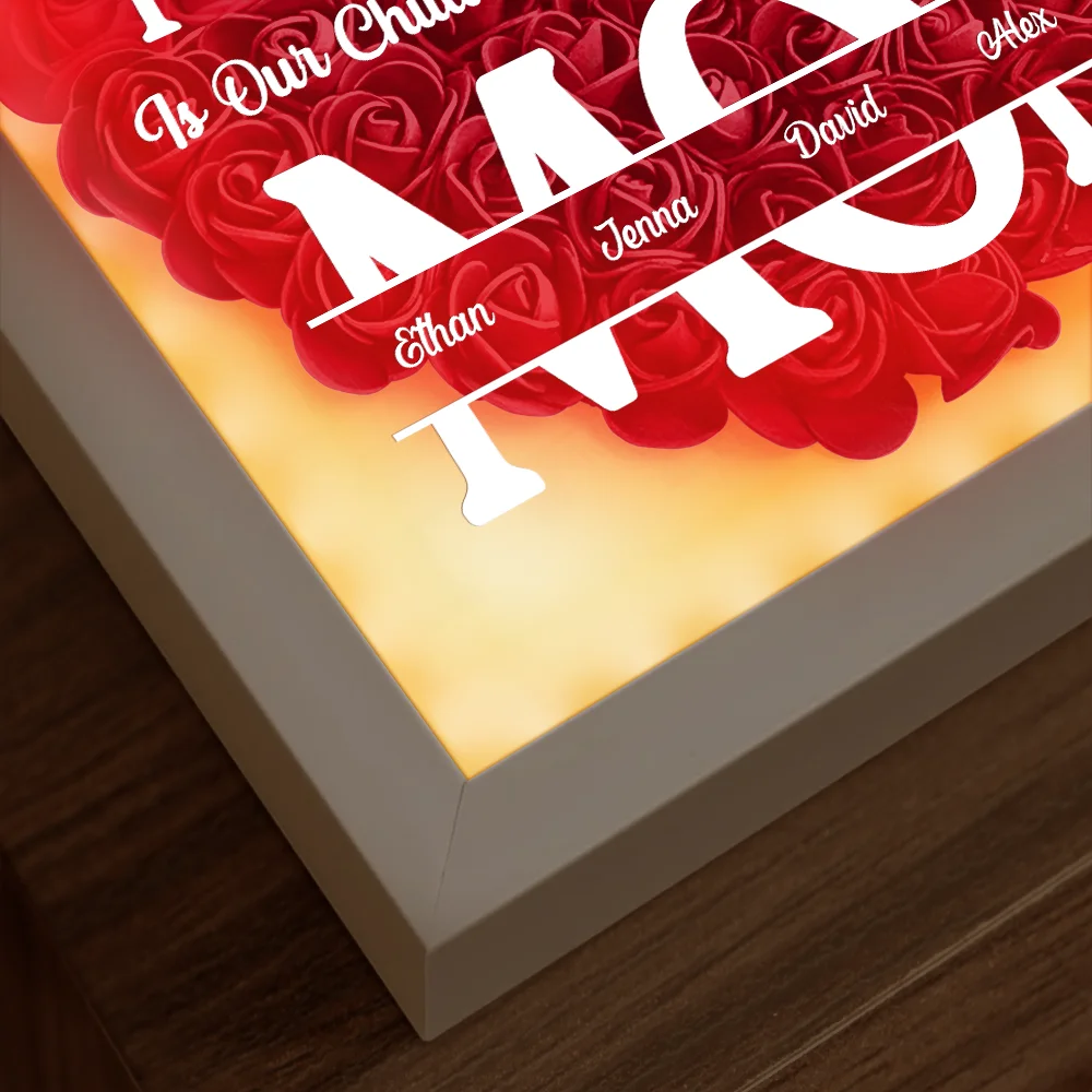 Better Than Having You As My Wife - Personalized LED Light Flower Shadow Box - Image 5