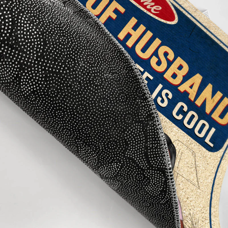 Beware Of Husband Kids Are Shady Wife Is Cool Couple Husband Wife Family - Personalized Custom Doormat - Image 3