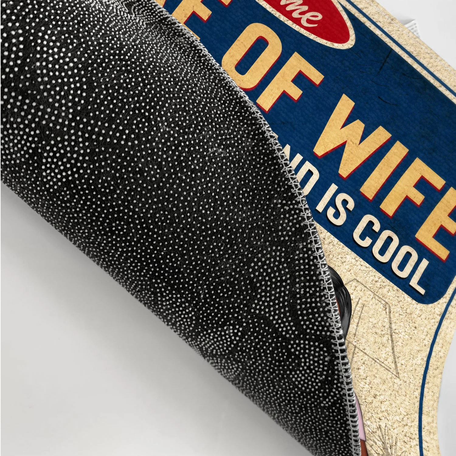 Beware Of Wife Kids Are Shady Husband Is Cool Couple Husband Wife Family - Personalized Custom Doormat - Image 3