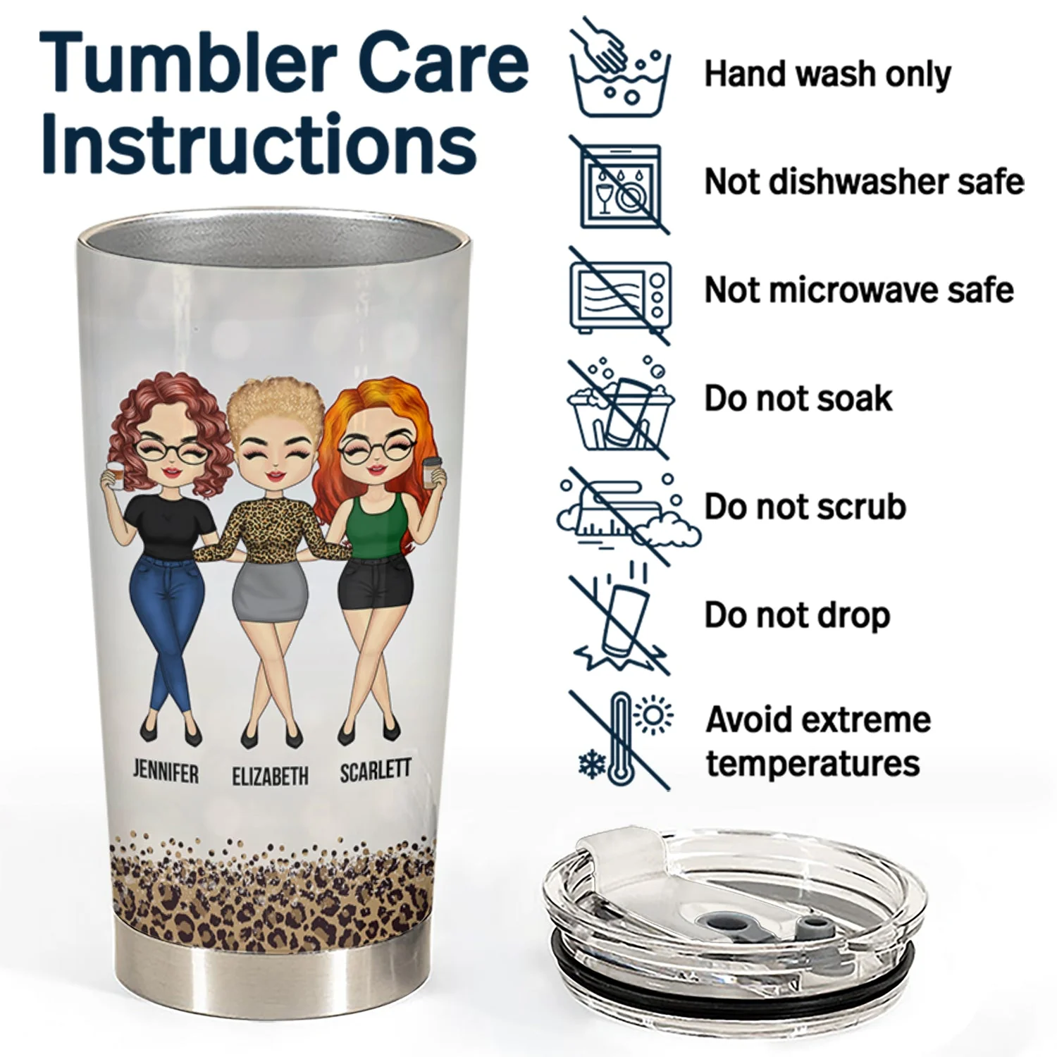 BFF Besties Another Year Of Bonding Over Alcohol - Gift For Best Friends - Personalized Custom Tumbler - Image 5