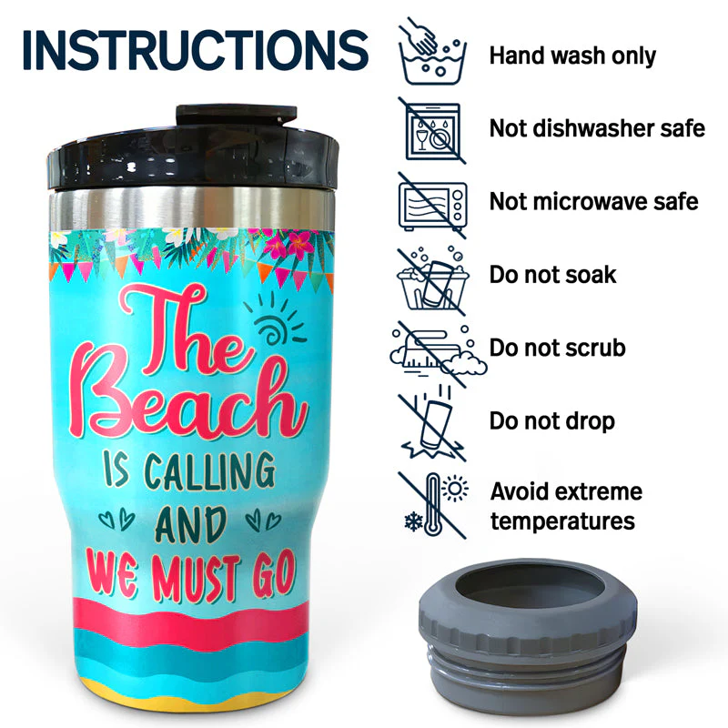 BFF Warning The Girls Are Drinking Again - Gift For Bestie - Personalized Custom Triple 3 In 1 Can Cooler - Image 5