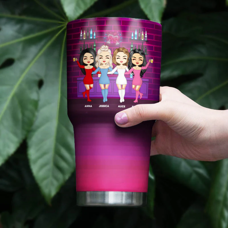 BFF We're Trouble When We're Together - Gift For Bestie - Personalized Custom 30 Oz Tumbler - Image 4
