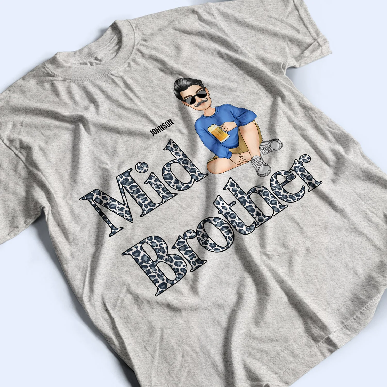 Big Sister Little Sister Title Pattern - Matching Sibling Sister Brother Gift - Personalized T Shirt - Image 3