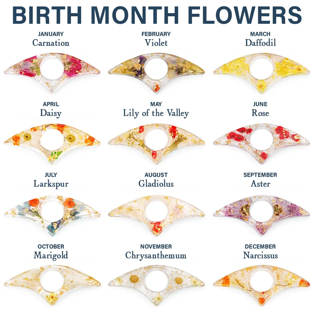 Birth Flower Book Lover - Personalized Resin Flower Page Holder - Image 2