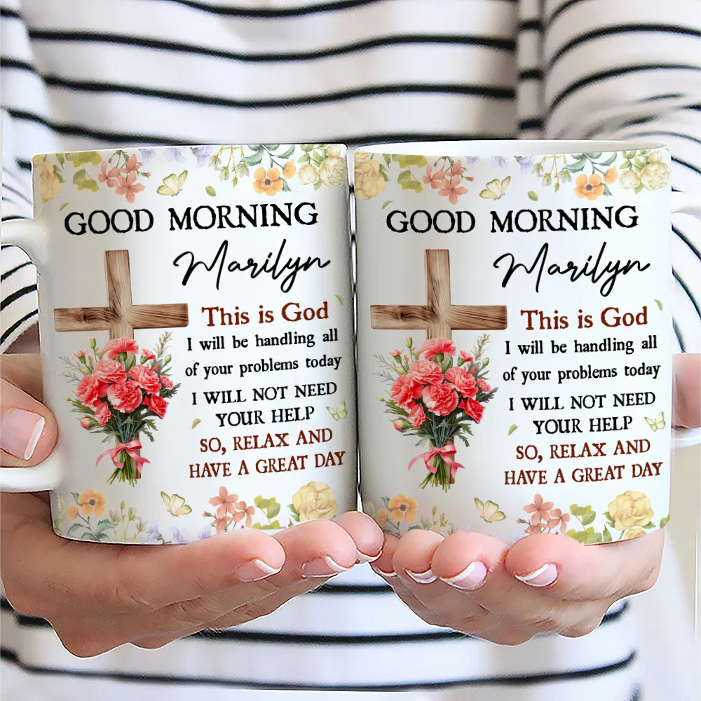 Birth Flower Bouquet Good Morning This Is God - Personalized Mug - Image 2