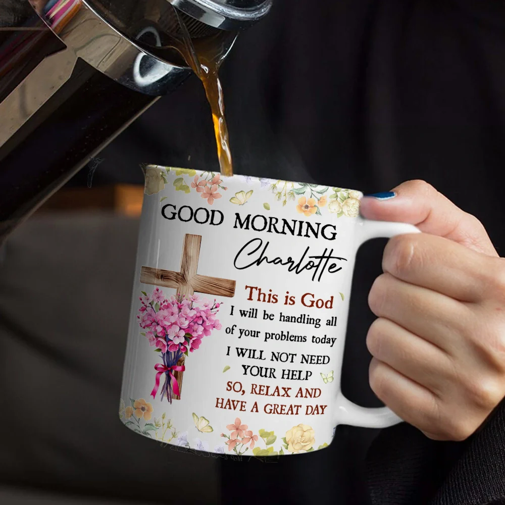 Birth Flower Bouquet Good Morning This Is God - Personalized Mug - Image 5