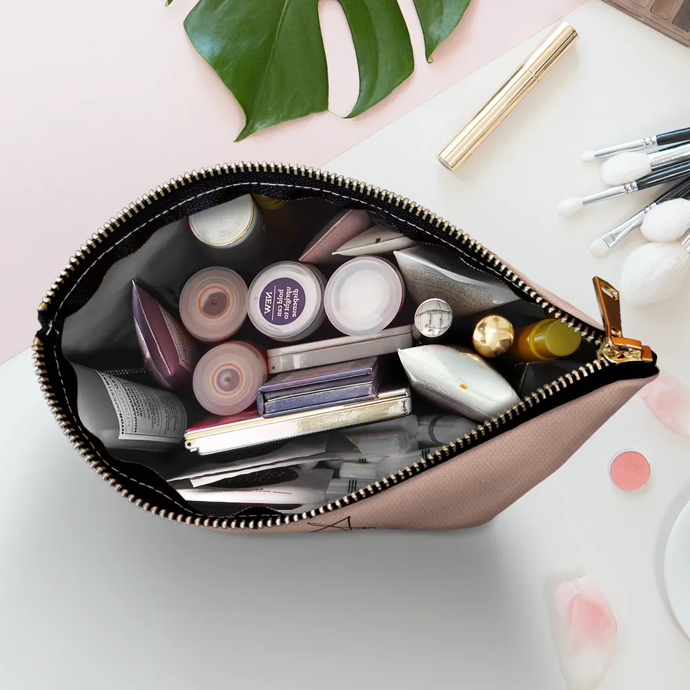 Birth Flower For Women - Personalized Cosmetic Bag - Image 5