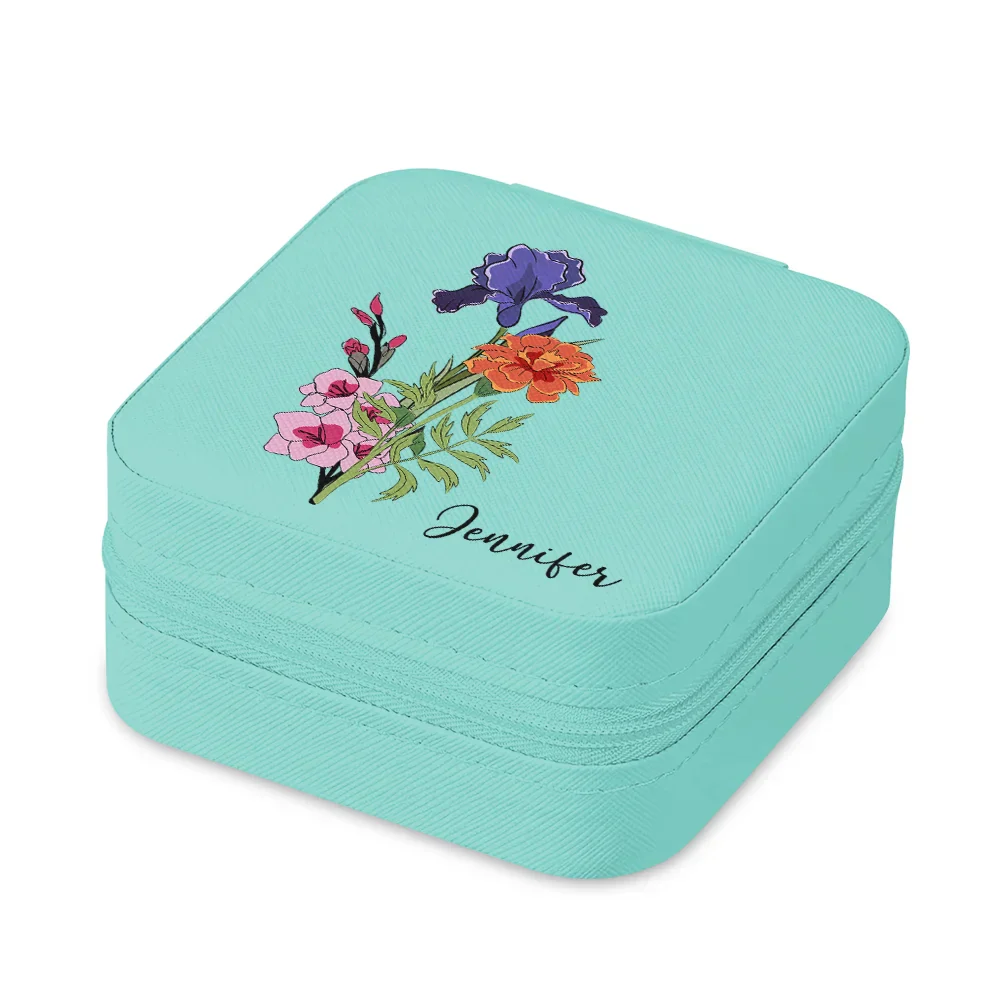 Birth Flower For Women - Personalized Jewelry Box - Image 2