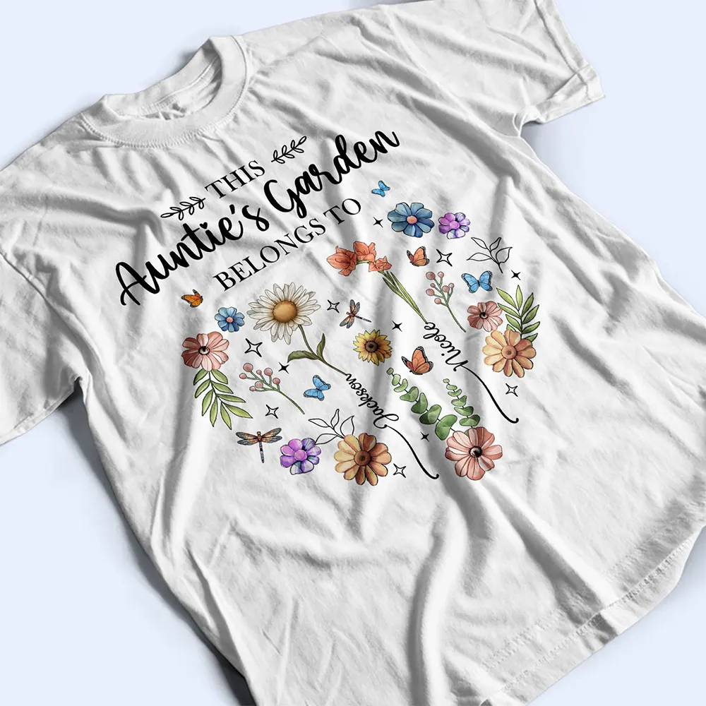 Birth Flower This Grandma's Garden Belongs - Personalized T Shirt - Image 3