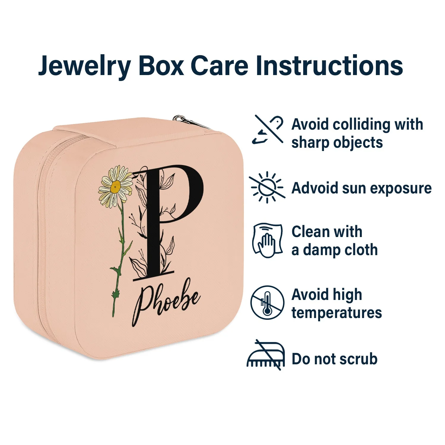 Birth Flower With Name - Gift For Her, Gift For Women - Personalized Jewelry Box - Image 6