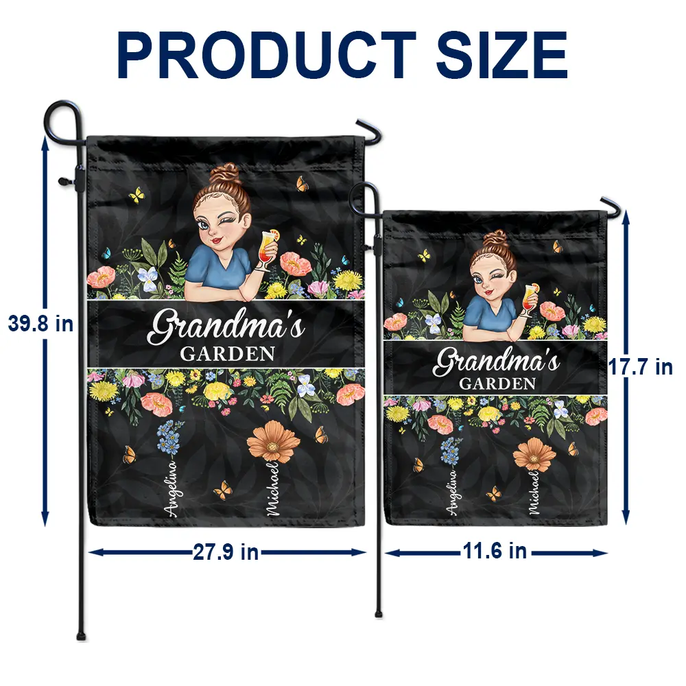 Birth Month Flower Grandma's Garden - Personalized Flag - Image 5