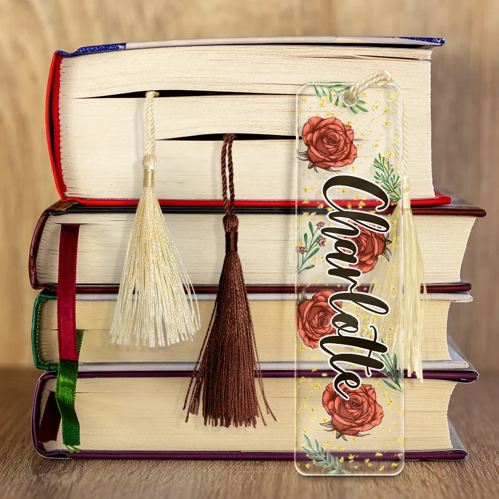 Birth Month Flower & Name - Personalized Acrylic Bookmark - Image 4