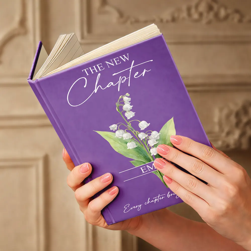 Birth Month Flower The New Chapter - Personalized Hardcover Journal - Image 5