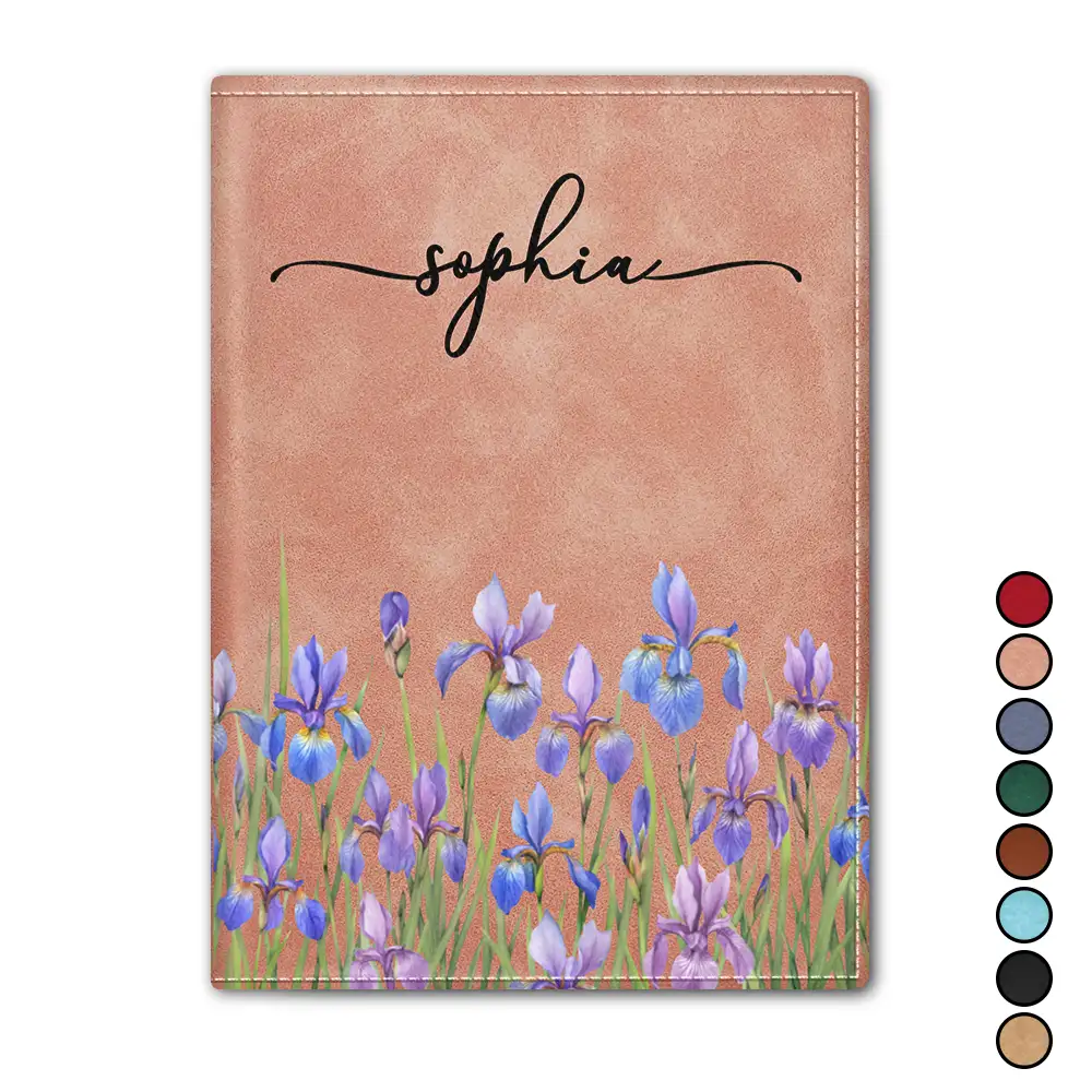 Birth Month Flower Watercolor Blooming In Love - Personalized Passport Cover, Passport Holder