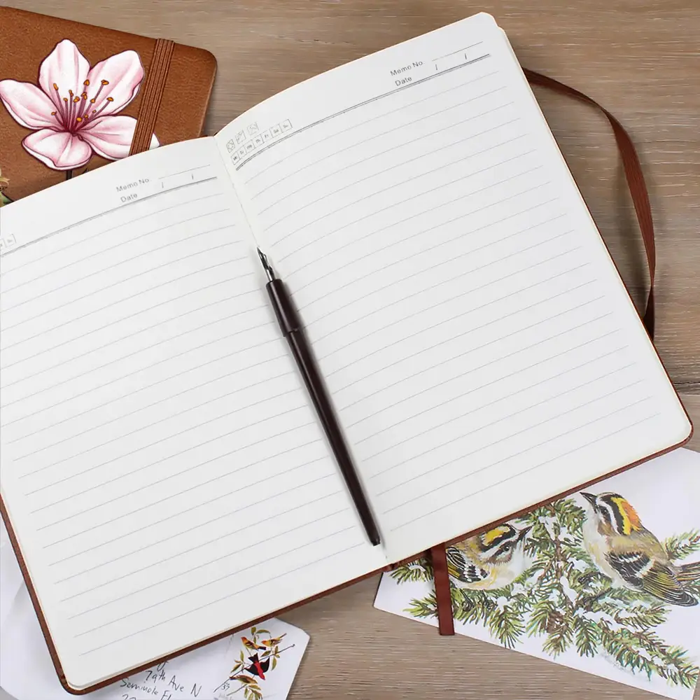 Birth Month Flowers Bloom Cooking Recipe Book - Personalized Leather Journal - Image 2