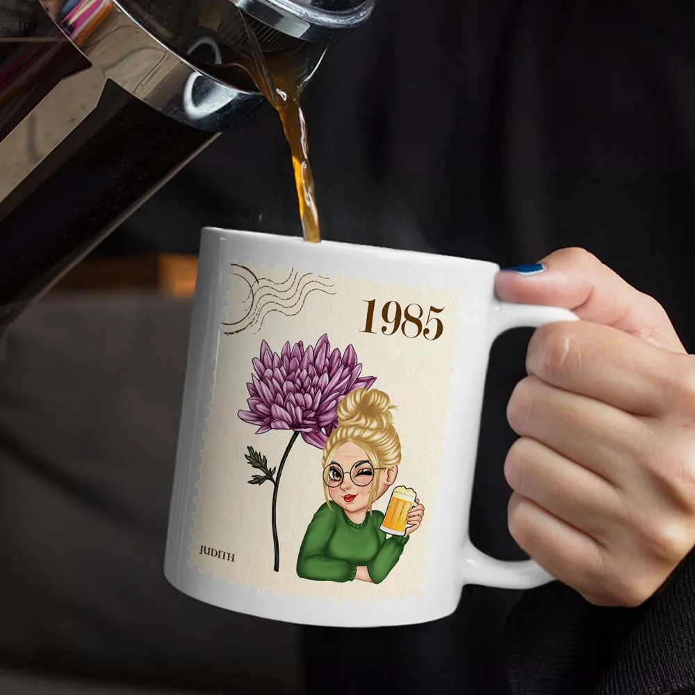 Birth Month Flowers Bloom Making The World A Better Place - Personalized Mug - Image 5