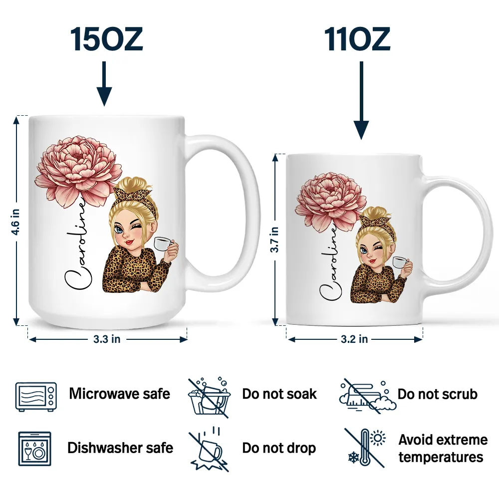 Birth Month Flowers Woman Bloom Where You're Planted - Personalized Mug - Image 4