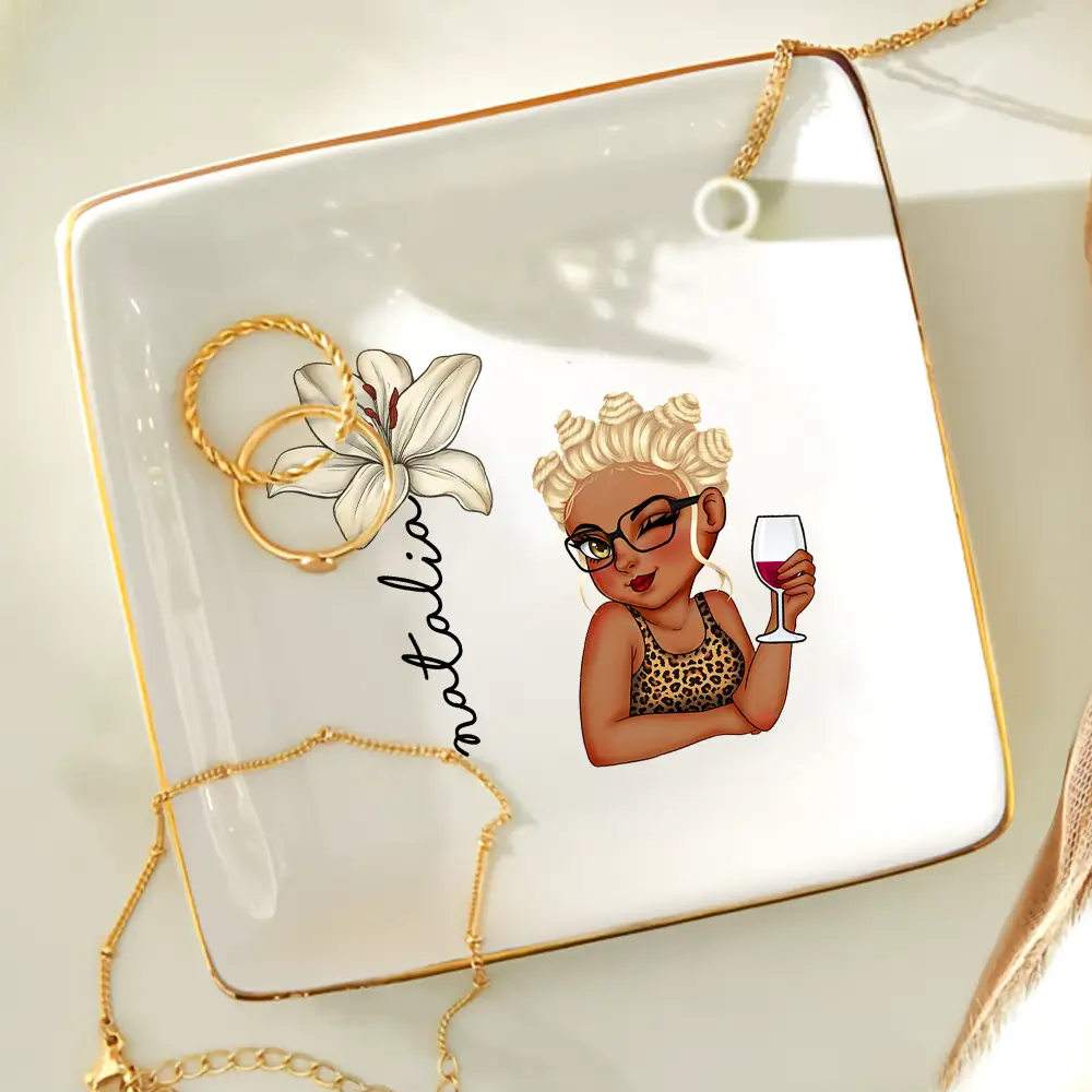 Birth Month Flowers Woman Bloom Where You're Planted - Personalized Ring Dish - Image 4