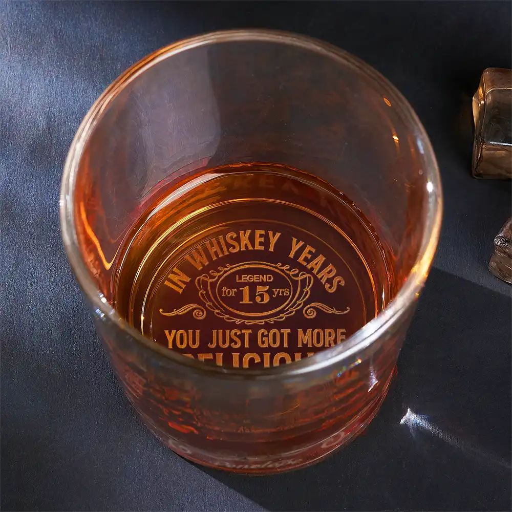 Birthday You Just Got More Delicious - Personalized Engraved Whiskey Glass - Image 3