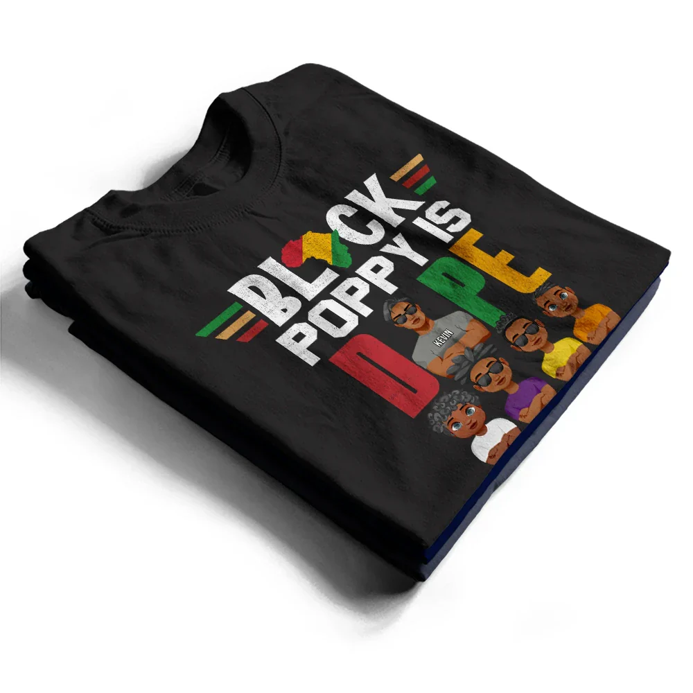 Black Dad Is Dope - Personalized T Shirt - Image 2
